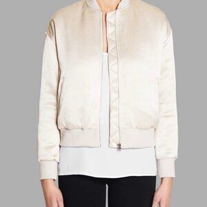 Frame Denim Satin Bomber Jacket